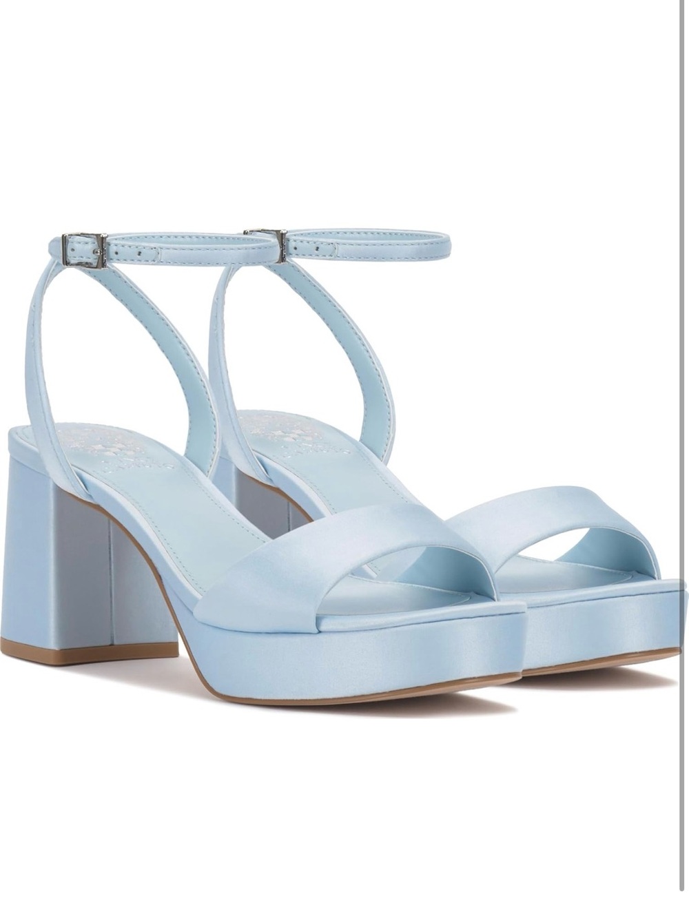 Vince Camuto Women's Pendreya Platform Sandal, Light Blue, 8.5
